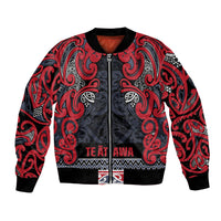 Aotearoa Iwi Te ati Awa Bomber Jacket Maori Wharenui House Tribal Pattern