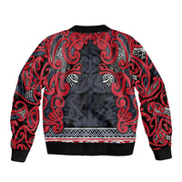 Aotearoa Iwi Te ati Awa Bomber Jacket Maori Wharenui House Tribal Pattern