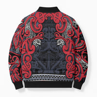 Aotearoa Iwi Te ati Awa Bomber Puffer Jacket Maori Wharenui House Tribal Pattern