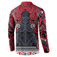 Aotearoa Iwi Te ati Awa Button Sweatshirt Maori Wharenui House Tribal Pattern
