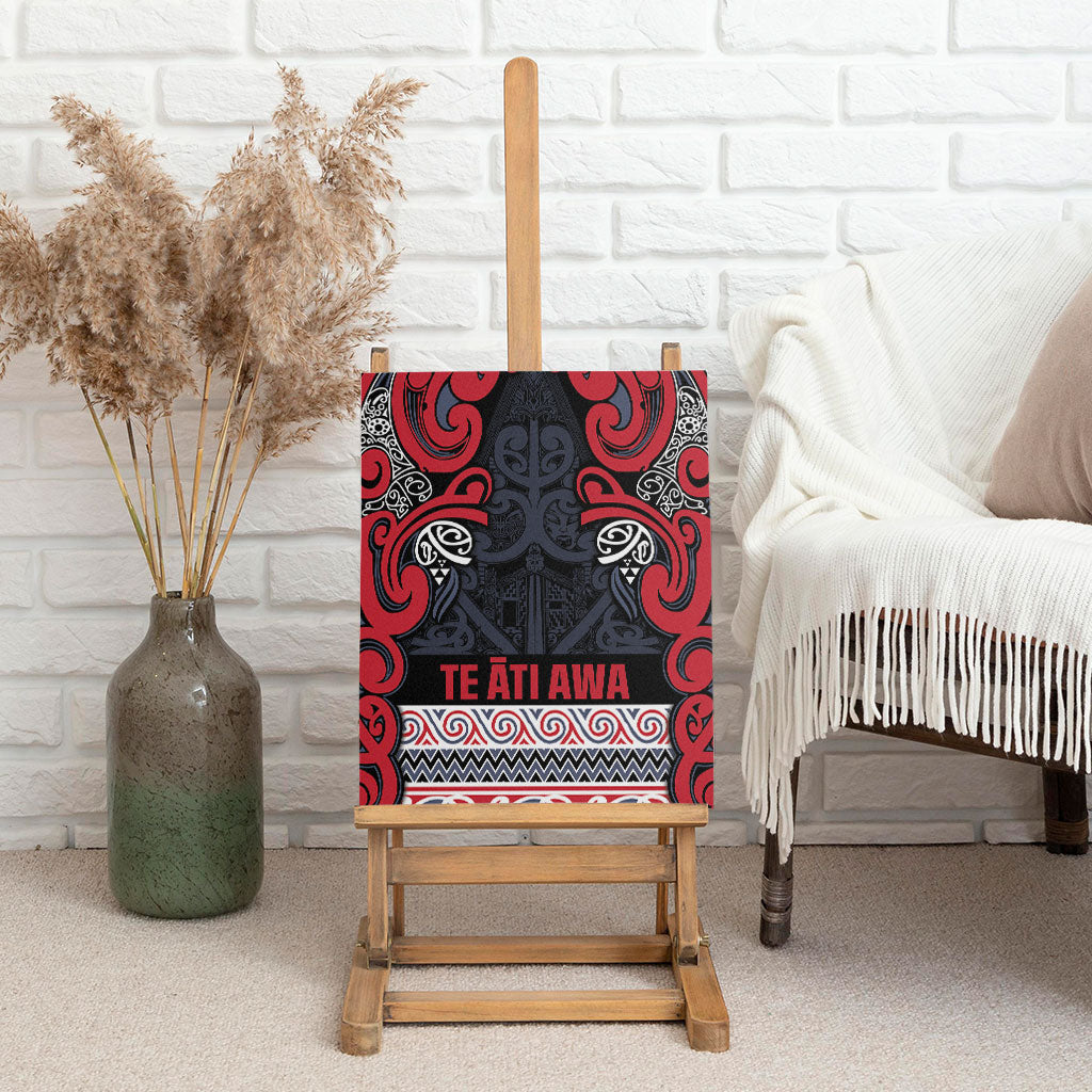 Aotearoa Iwi Te ati Awa Canvas Wall Art Maori Wharenui House Tribal Pattern