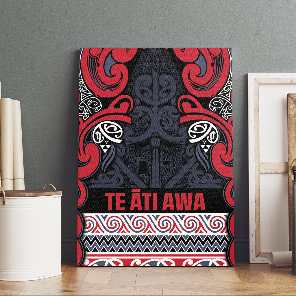 Aotearoa Iwi Te ati Awa Canvas Wall Art Maori Wharenui House Tribal Pattern