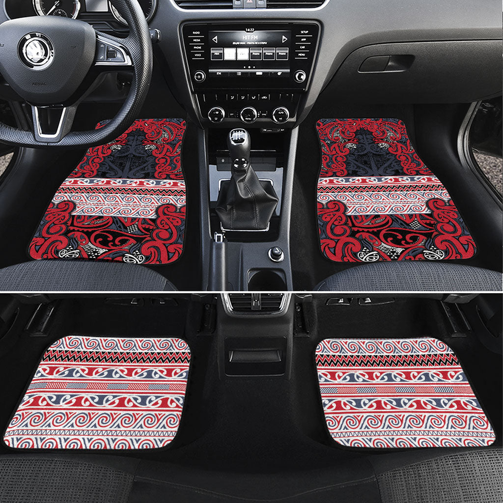 Aotearoa Iwi Te ati Awa Car Mats Maori Wharenui House Tribal Pattern