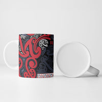 Aotearoa Iwi Te ati Awa Ceramic Mug Maori Wharenui House Tribal Pattern