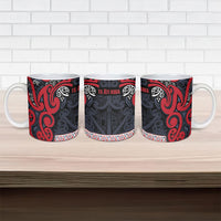 Aotearoa Iwi Te ati Awa Ceramic Mug Maori Wharenui House Tribal Pattern