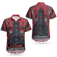 Aotearoa Iwi Te ati Awa Couples Matching Puletasi and Hawaiian Shirt Maori Wharenui House Tribal Pattern