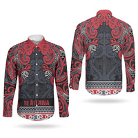 Aotearoa Iwi Te ati Awa Couples Matching Short Sleeve Bodycon Dress and Long Sleeve Button Shirt Maori Wharenui House Tribal Pattern