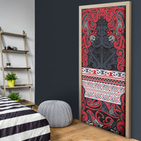 Aotearoa Iwi Te ati Awa Door Cover Maori Wharenui House Tribal Pattern
