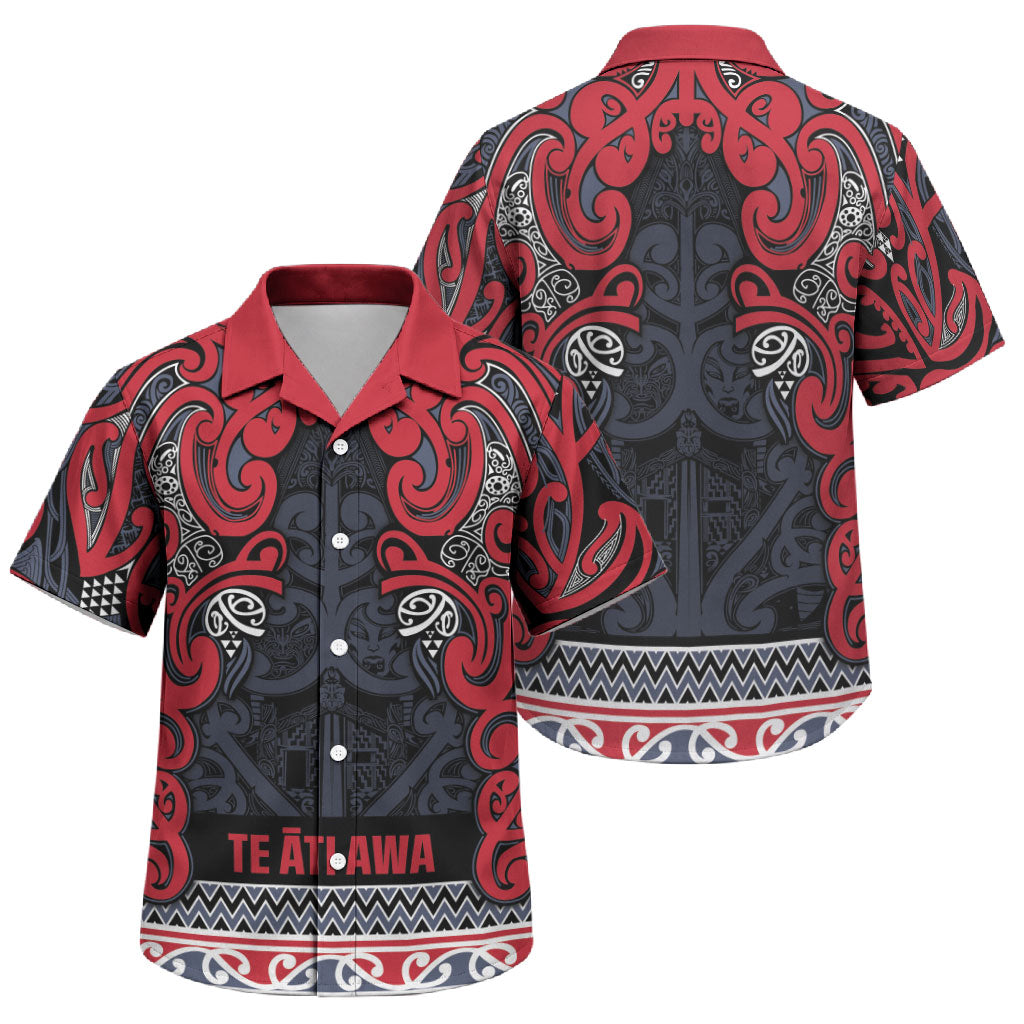Aotearoa Iwi Te ati Awa Family Matching Mermaid Dress and Hawaiian Shirt Maori Wharenui House Tribal Pattern