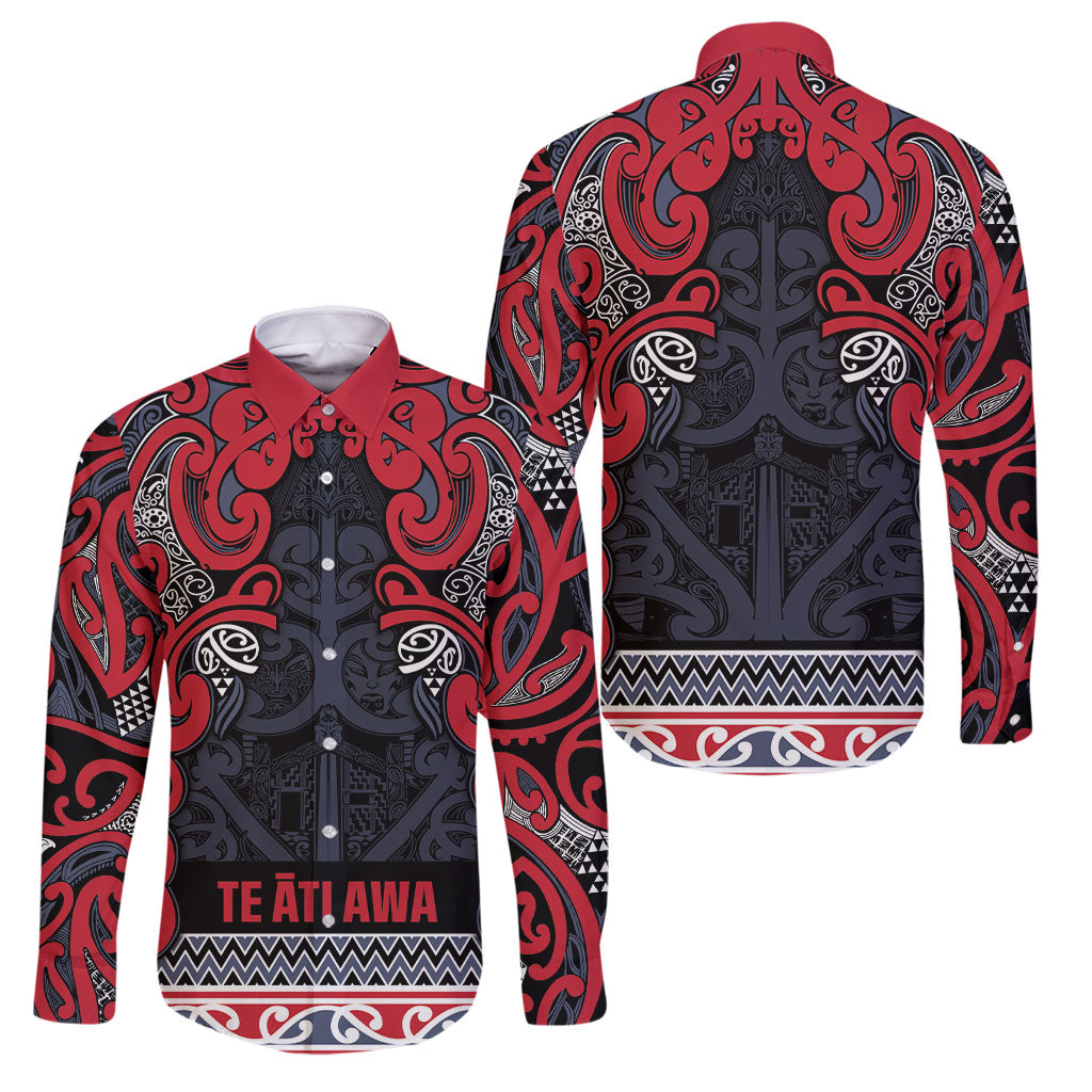 Aotearoa Iwi Te ati Awa Family Matching Summer Maxi Dress and Hawaiian Shirt Maori Wharenui House Tribal Pattern