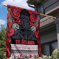 Aotearoa Iwi Te ati Awa Garden Flag Maori Wharenui House Tribal Pattern
