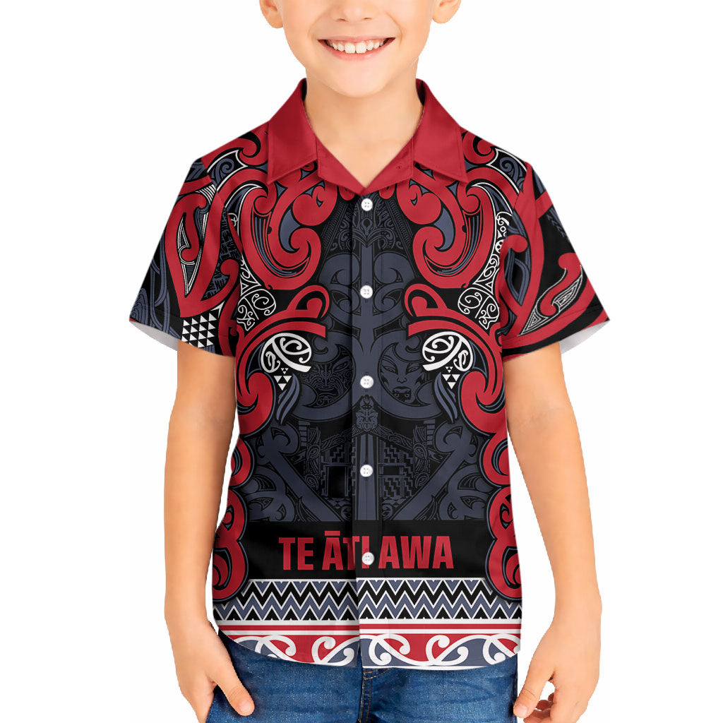 Aotearoa Iwi Te ati Awa Hawaiian Shirt Maori Wharenui House Tribal Pattern