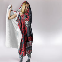 Aotearoa Iwi Te ati Awa Hooded Blanket Maori Wharenui House Tribal Pattern