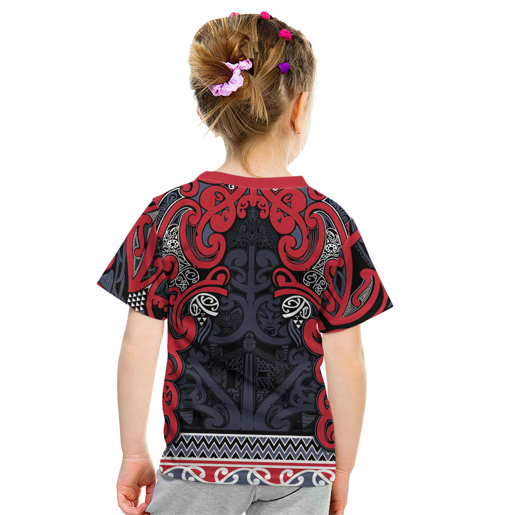 Aotearoa Iwi Te ati Awa Kid T Shirt Maori Wharenui House Tribal Pattern