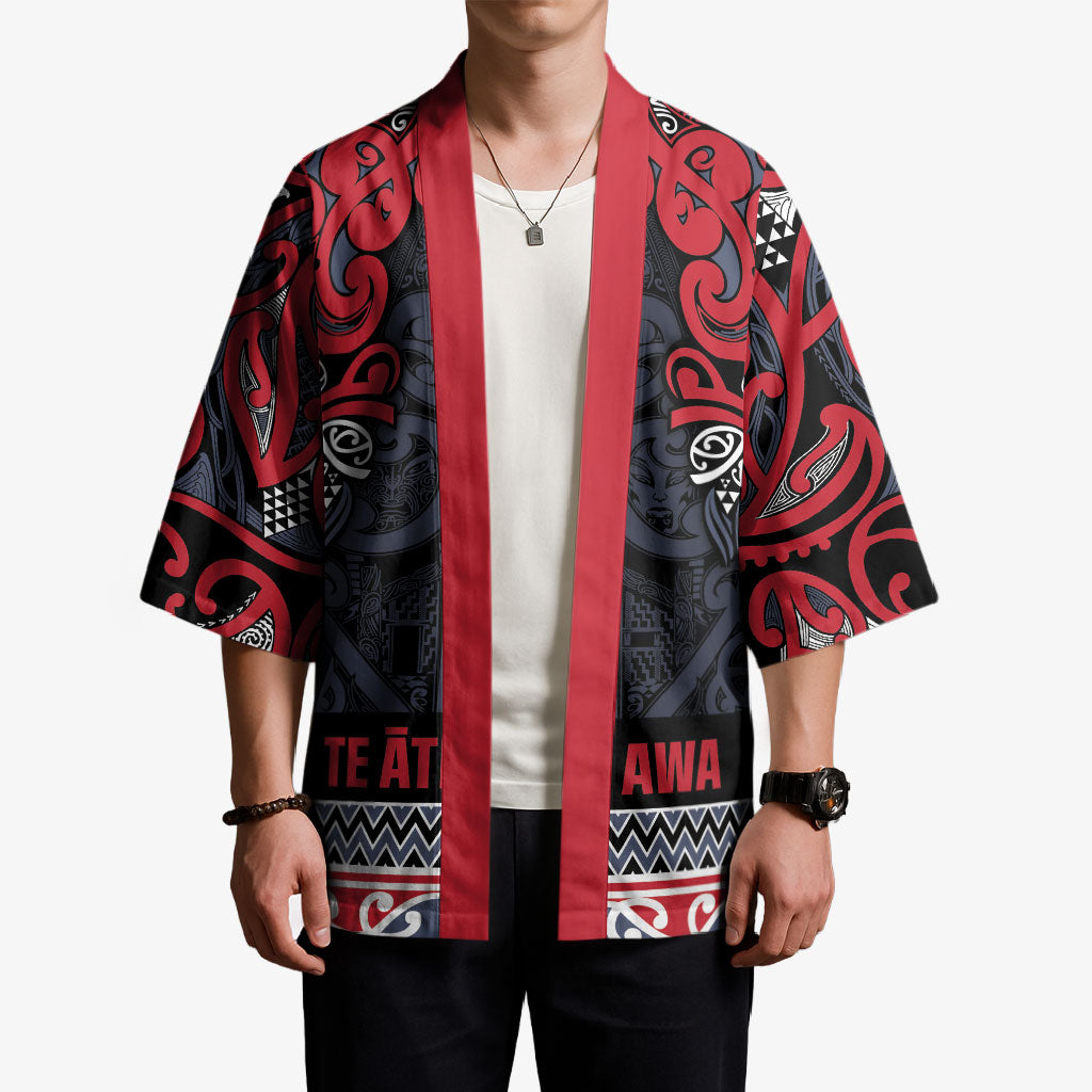 Aotearoa Iwi Te ati Awa Kimono Maori Wharenui House Tribal Pattern