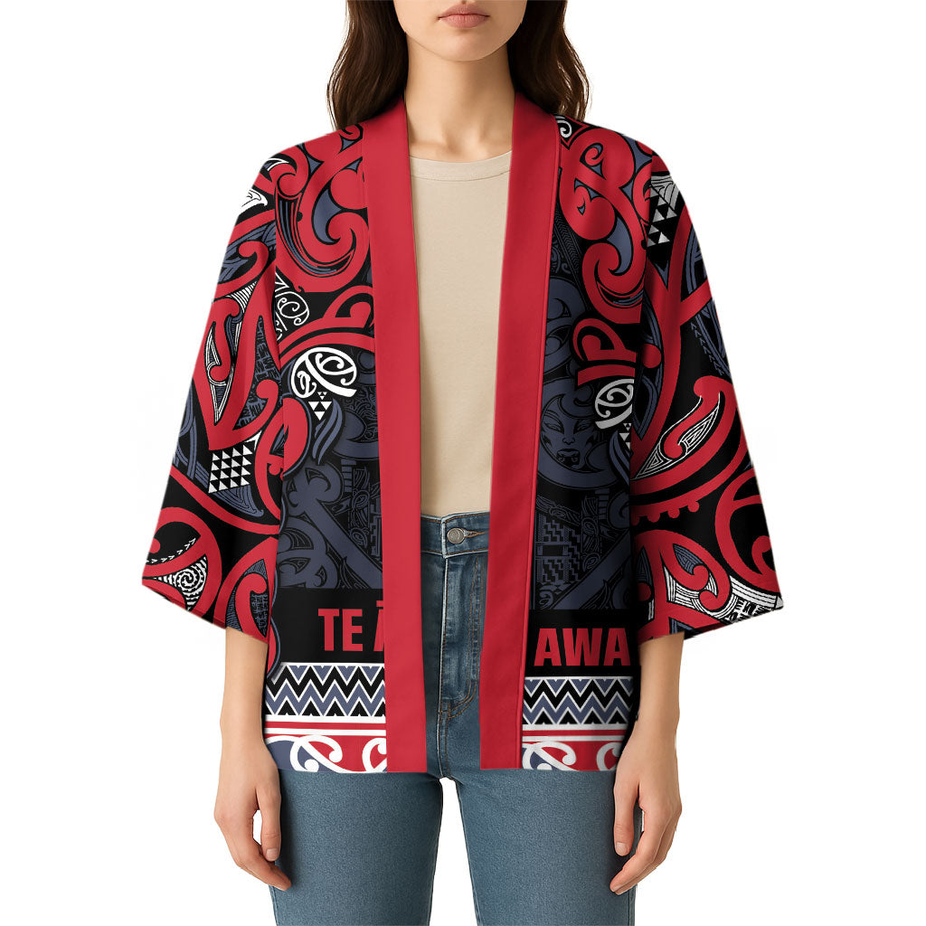 Aotearoa Iwi Te ati Awa Kimono Maori Wharenui House Tribal Pattern