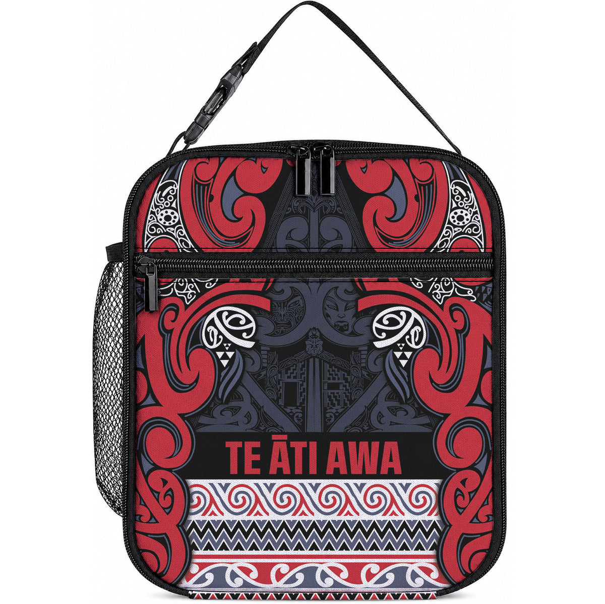 Aotearoa Iwi Te ati Awa Lunch Bag Maori Wharenui House Tribal Pattern