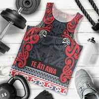 Aotearoa Iwi Te ati Awa Men Tank Top Maori Wharenui House Tribal Pattern