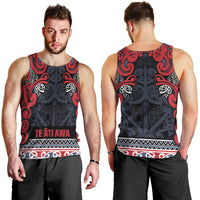 Aotearoa Iwi Te ati Awa Men Tank Top Maori Wharenui House Tribal Pattern