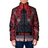 Aotearoa Iwi Te ati Awa Padded Jacket Maori Wharenui House Tribal Pattern