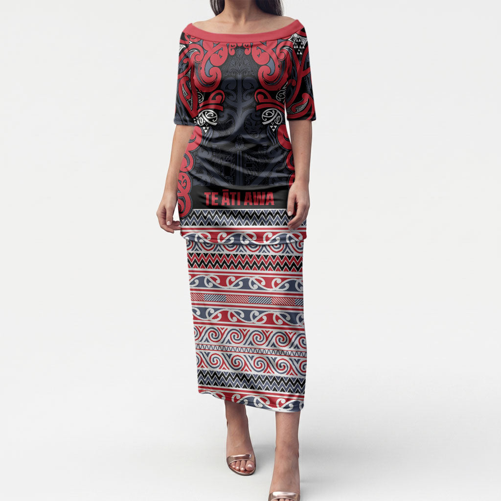 Aotearoa Iwi Te ati Awa Puletasi Maori Wharenui House Tribal Pattern