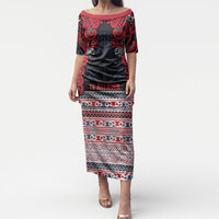 Aotearoa Iwi Te ati Awa Puletasi Maori Wharenui House Tribal Pattern