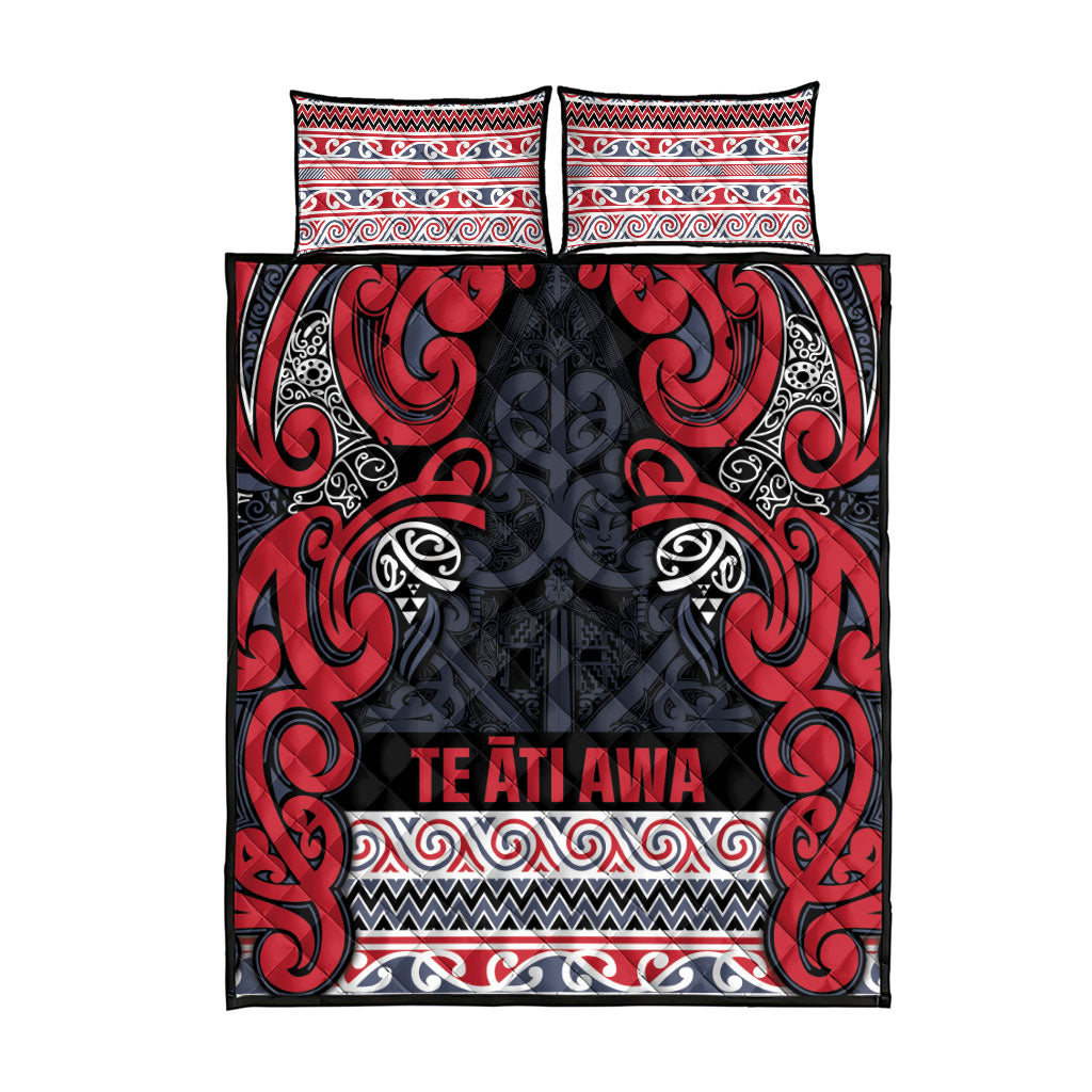 Aotearoa Iwi Te ati Awa Quilt Bed Set Maori Wharenui House Tribal Pattern