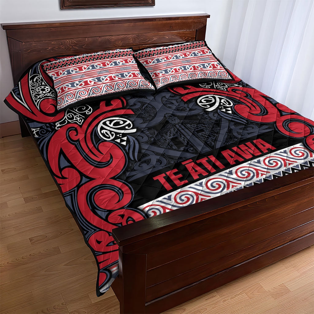 Aotearoa Iwi Te ati Awa Quilt Bed Set Maori Wharenui House Tribal Pattern