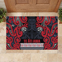 Aotearoa Iwi Te ati Awa Rubber Doormat Maori Wharenui House Tribal Pattern