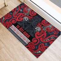 Aotearoa Iwi Te ati Awa Rubber Doormat Maori Wharenui House Tribal Pattern