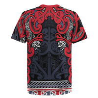 Aotearoa Iwi Te ati Awa Rugby Jersey Maori Wharenui House Tribal Pattern