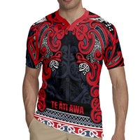 Aotearoa Iwi Te ati Awa Rugby Jersey Maori Wharenui House Tribal Pattern