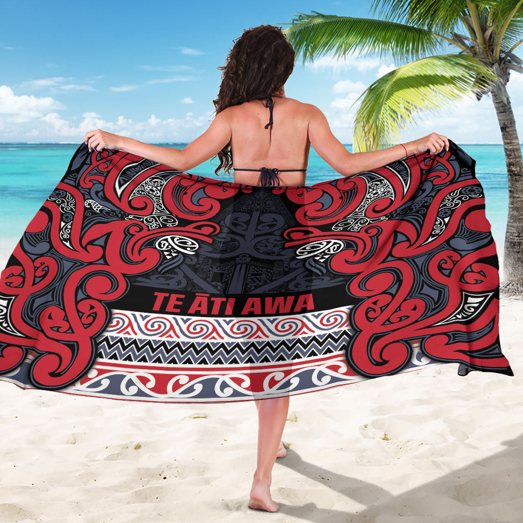 Aotearoa Iwi Te ati Awa Sarong Maori Wharenui House Tribal Pattern