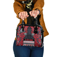 Aotearoa Iwi Te ati Awa Shoulder Handbag Maori Wharenui House Tribal Pattern