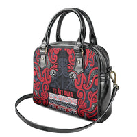 Aotearoa Iwi Te ati Awa Shoulder Handbag Maori Wharenui House Tribal Pattern