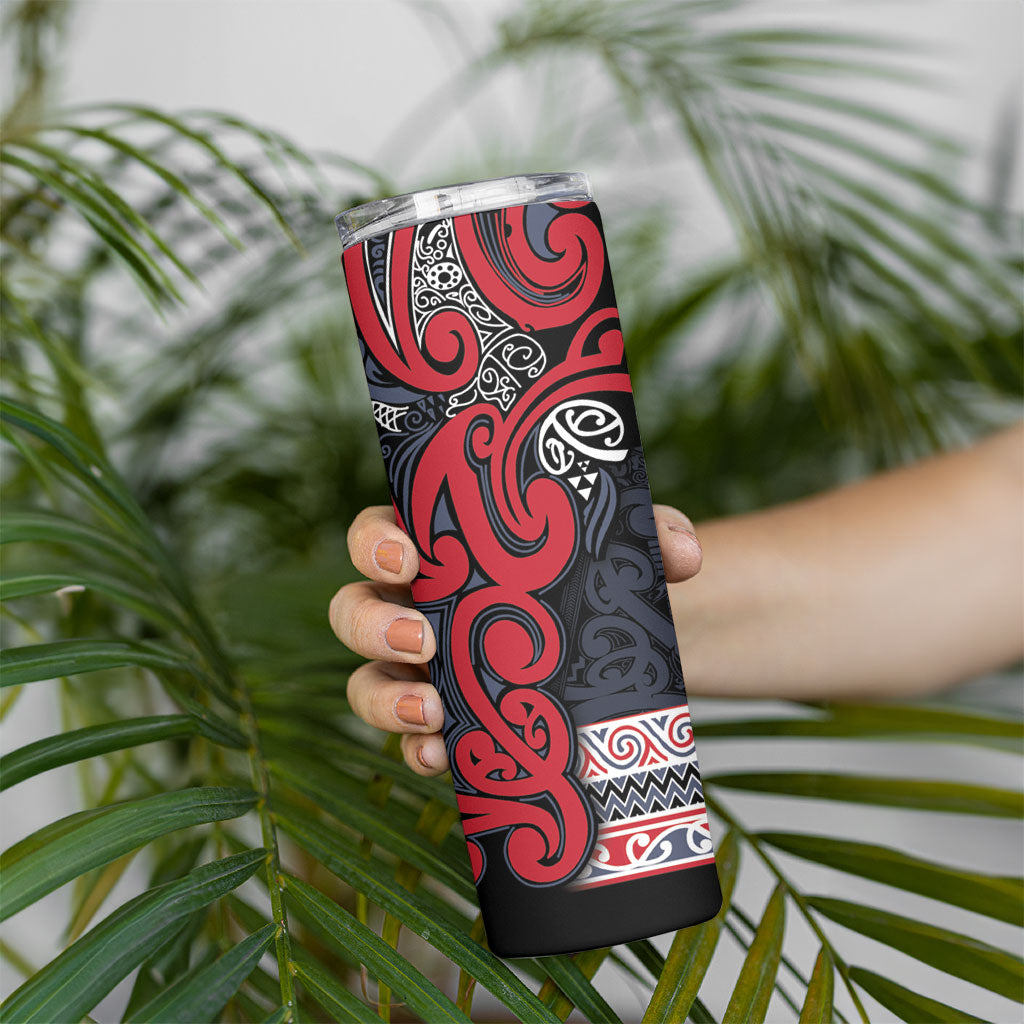 Aotearoa Iwi Te ati Awa Skinny Tumbler Maori Wharenui House Tribal Pattern
