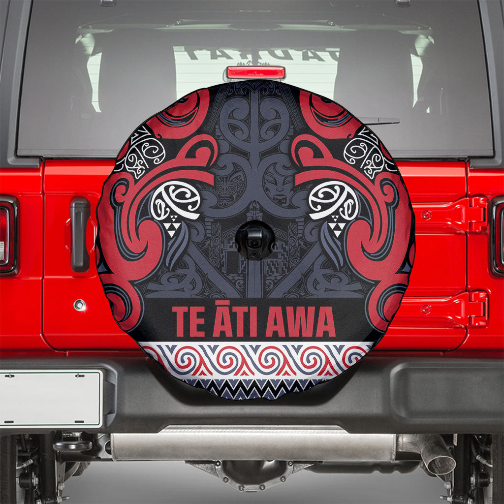 Aotearoa Iwi Te ati Awa Spare Tire Cover Maori Wharenui House Tribal Pattern