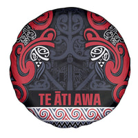 Aotearoa Iwi Te ati Awa Spare Tire Cover Maori Wharenui House Tribal Pattern