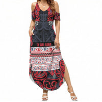 Aotearoa Iwi Te ati Awa Summer Maxi Dress Maori Wharenui House Tribal Pattern