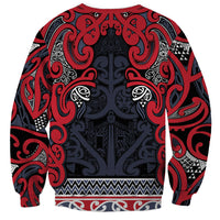 Aotearoa Iwi Te ati Awa Sweatshirt Maori Wharenui House Tribal Pattern