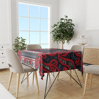 Aotearoa Iwi Te ati Awa Tablecloth Maori Wharenui House Tribal Pattern