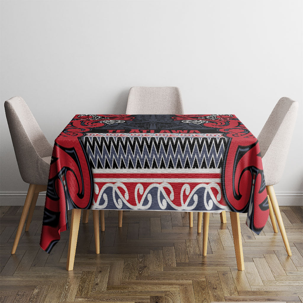 Aotearoa Iwi Te ati Awa Tablecloth Maori Wharenui House Tribal Pattern