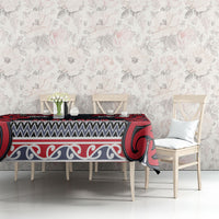 Aotearoa Iwi Te ati Awa Tablecloth Maori Wharenui House Tribal Pattern