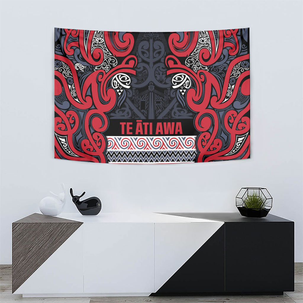 Aotearoa Iwi Te ati Awa Tapestry Maori Wharenui House Tribal Pattern