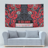 Aotearoa Iwi Te ati Awa Tapestry Maori Wharenui House Tribal Pattern