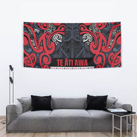 Aotearoa Iwi Te ati Awa Tapestry Maori Wharenui House Tribal Pattern