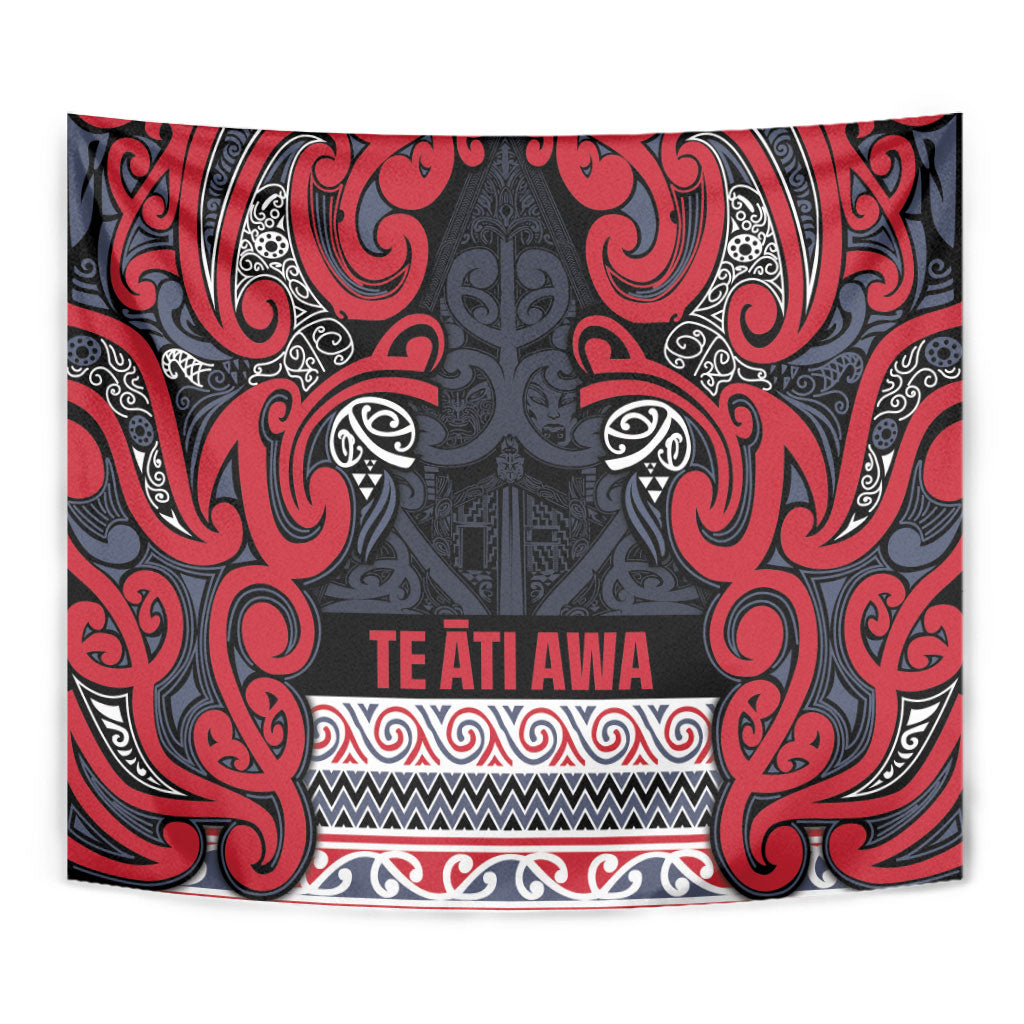 Aotearoa Iwi Te ati Awa Tapestry Maori Wharenui House Tribal Pattern