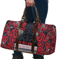 Aotearoa Iwi Te ati Awa Travel Bag Maori Wharenui House Tribal Pattern