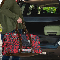 Aotearoa Iwi Te ati Awa Travel Bag Maori Wharenui House Tribal Pattern