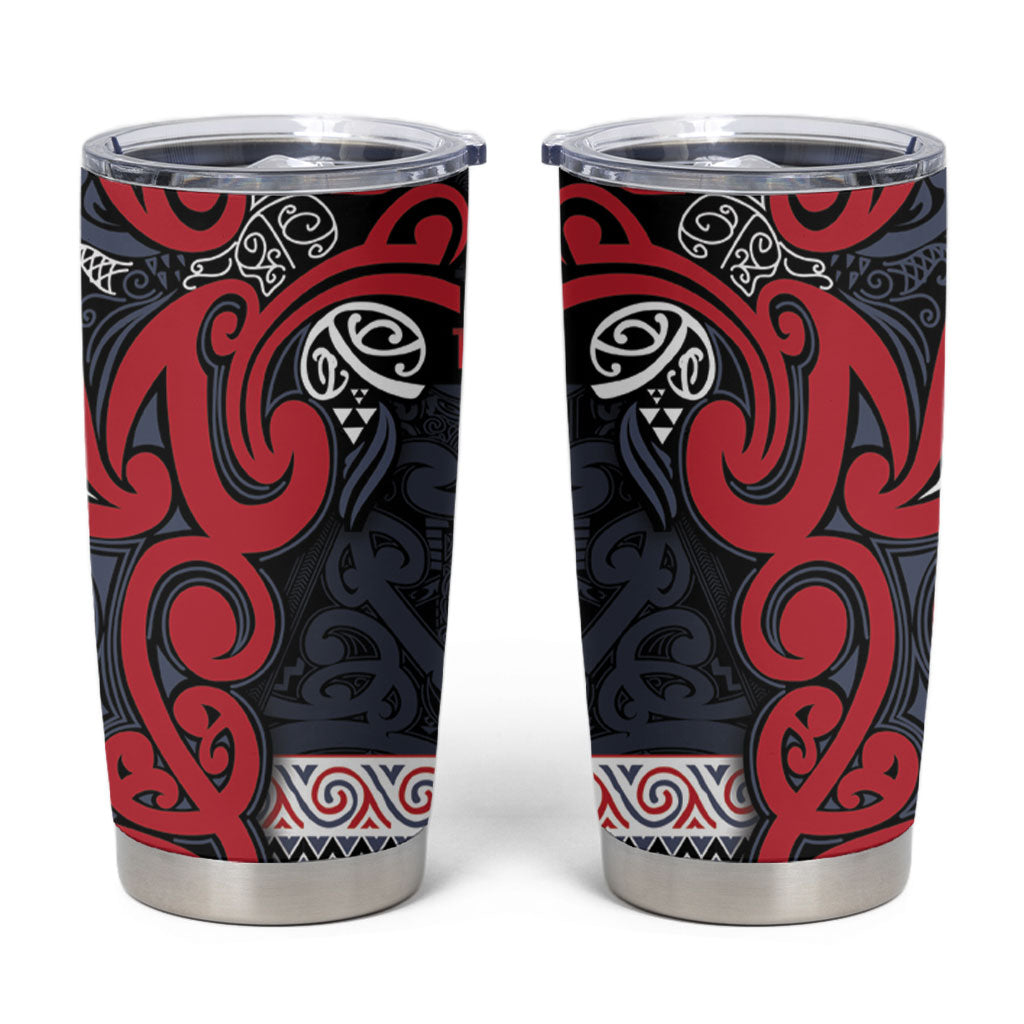 Aotearoa Iwi Te ati Awa Tumbler Cup Maori Wharenui House Tribal Pattern